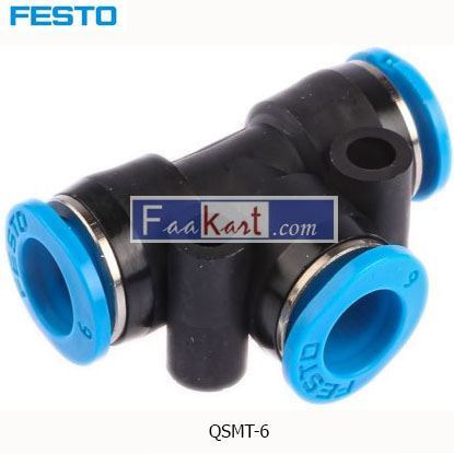 Picture of QSMT-6  FESTO Pneumatic Tee Tube-to-Tube Adapter