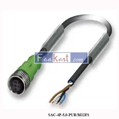 Picture of SAC-4P-5,0-PUR/M12FS phoenix contact Sensor/actuator cable