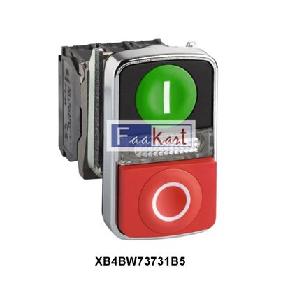 Picture of XB4BW73731B5- Illuminated double-headed push button