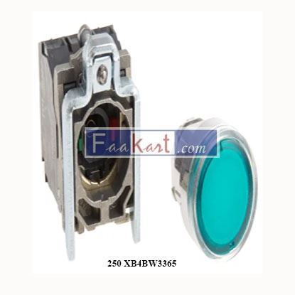 Picture of XB4BW3365  SCHNEIDER  PUSH BUTTON WITH LAMP GREEN D.S. 250