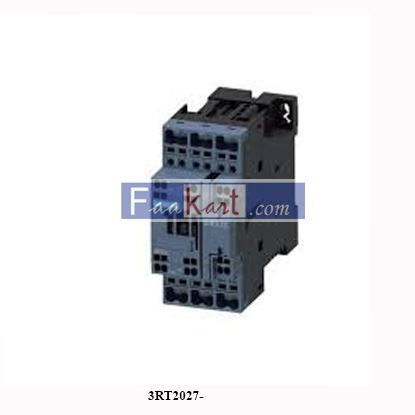 Picture of 3RT2027 CONTACTOR AC-3 15KW/400V,32A,1NO-1NC,24V DC 3POLE-1FB40 Brand SIEMENS