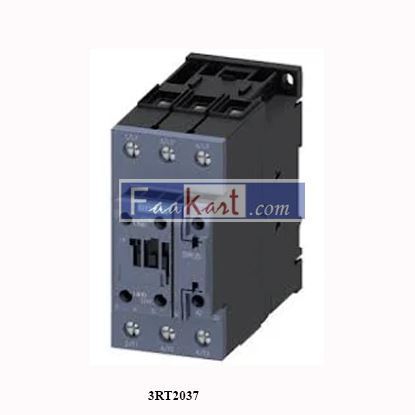 Picture of 3RT2037 CONTACTOR AC-3 30KW/400V,65A,1NO-1NC,24V DC 3POLE -1KB40 Brand SIEMENS