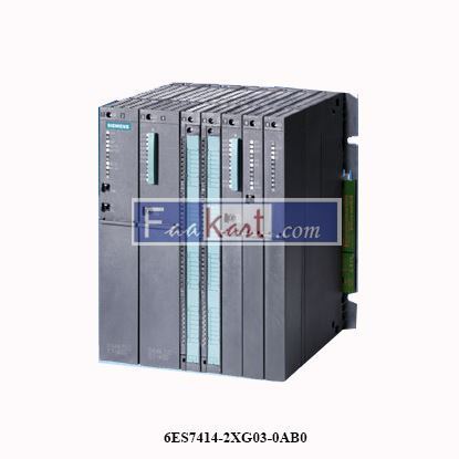Picture of 6ES7414-2XG03-0AB0 SIMATIC S7-400, CPU 414-2 256 KB WORKING MEMORY (128 KB CODE, 128 KB DATA) 1. INTERFACE MPI/DP 12 MBIT/S 2. INTERFACE DP SIEMENS