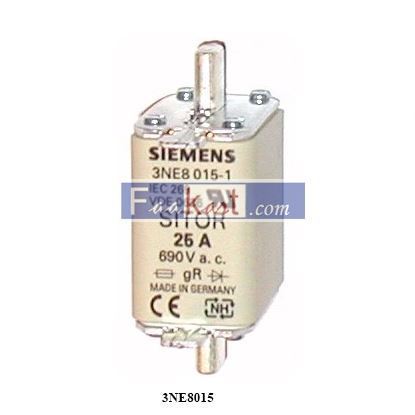Picture of 3NE8015 SIEMENS SITOR FUSE LINKS 25A 690VAC SIZE 00