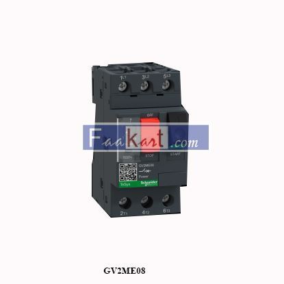 Picture of GV2ME08 Schneider Motor circuit breaker, TeSys GV2, 3P, 2.5-4 A, thermal magnetic, screw clamp terminals