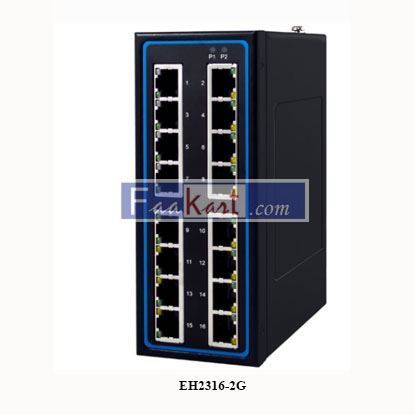 Picture of EH2316-2G Industrial 16-Port Unmanaged switch, with 14 Fast