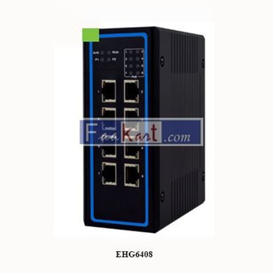 Picture of EHG6408 Industrial 8-port unmanaged 24V PoE Gigabit Switch with voltage booster (12~57V)