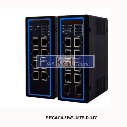 Picture of EHG6410-8PoE-2SFP-D-24VIndustrial 10-port unmanaged 24V PoE Gigabit Switch