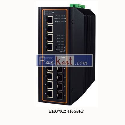 Picture of EHG7512-410GSFP 12-Port High-Bandwidth Industrial Managed Gigabit  Switch