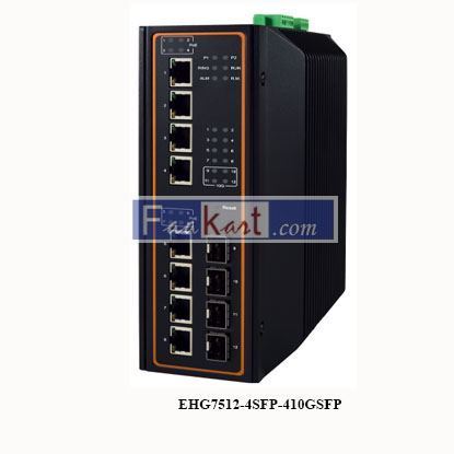 Picture of EHG7512-4SFP-410GSFP 12-Port High-Bandwidth Industrial Managed Gigabit Switch