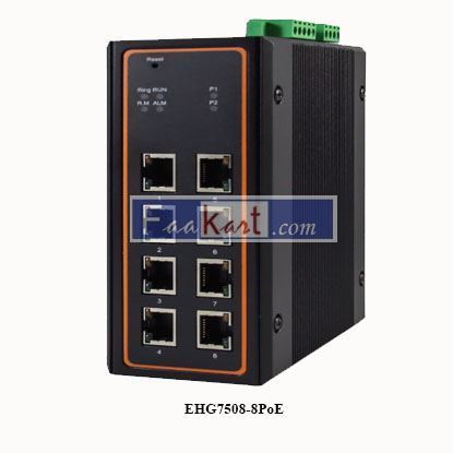 Picture of EHG7508-8PoE 8-Port Industrial Managed Gigabit PoE Switch