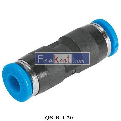 Picture of QS-B-4-20 FESTO PUSH IN QUICK CONNECTOR