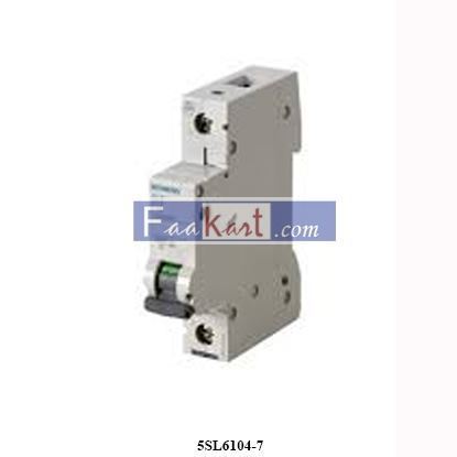 Picture of 5SL6104-7 SIEMENS BREAKER SINGLE PHASE 4A WITH AUXILIARY SIEMENS