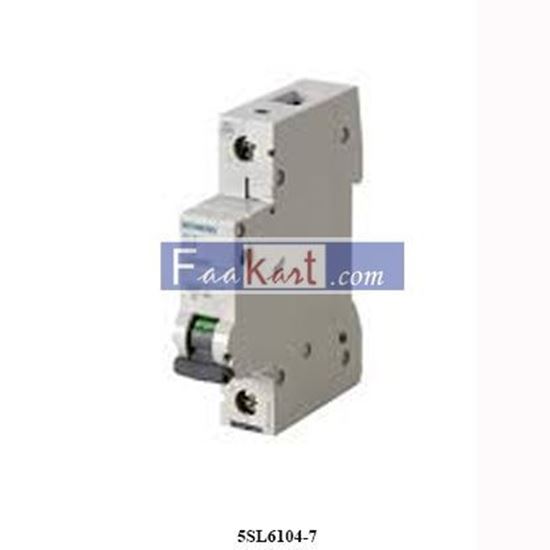 Picture of 5SL6104-7 SIEMENS BREAKER SINGLE PHASE 4A WITH AUXILIARY SIEMENS