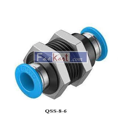 Picture of QSS-8-6 Festo Push in Quick Reducer Connector  P/N: 130 970