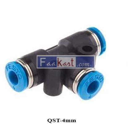 Picture of QST-4mm Festo Push in Quick T-Connector P/N: 130 973