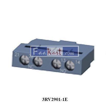 Picture of 3RV2901-1E SIEMENS Auxiliary switch transverse 1 NO+1 NC screw terminal for circuit breaker 3RV2
