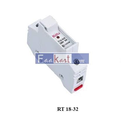 Picture of RT 18-32  Fuse Holder, 500VAC, 32Amp., Fuse Link Model: 10 x 38mm, 1 Pole Made in China