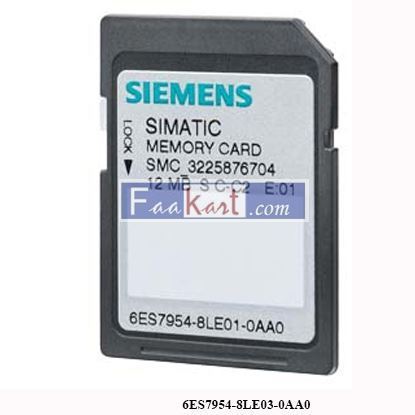 Picture of 6ES7954-8LE03-0AA0  MEMORY CARD 12MB FOR S7-1x00 CPU/SINAMIC  3.3V FLASH SIMATIC S7