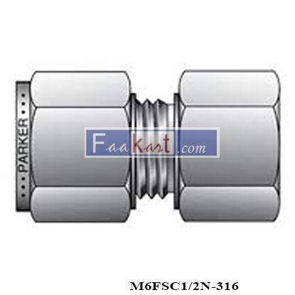 Picture of M6FSC1/2N-316 Female, Connector  6mm x 1/2" FNPT, SS316, Parker