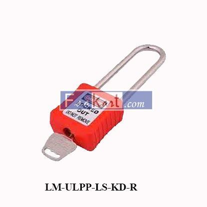 Picture of LM-ULPP-LS-KD-R Lotomaster Safety Lockout Padlock Keyed Different 75mm Long Shackle Red Color