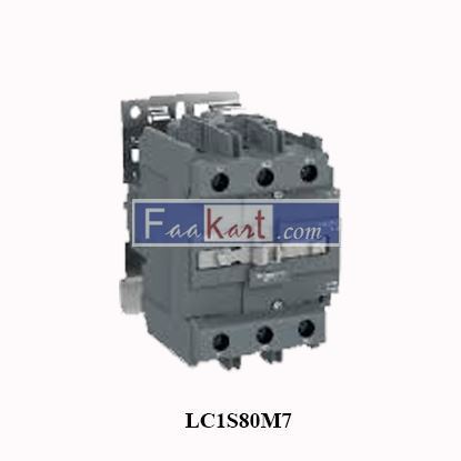 Picture of LC1S80M7 SCHNEIDER  Contactor 3 Pole  - 80 A, 220 V ac Coil