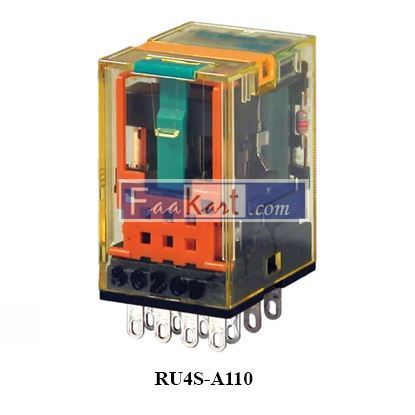 Picture of RU4S-A110 Relay E-Mech, 4PDT, Cur-Rtg  6A, 14 Pin Vol-Rtg 250AC / 30DC, Ctrl-V 110-120AC  IDEC Corporation