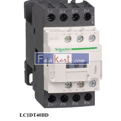 Picture of LC1DT40BD CONTACTOR  24 VDC ,SCHNEIDER