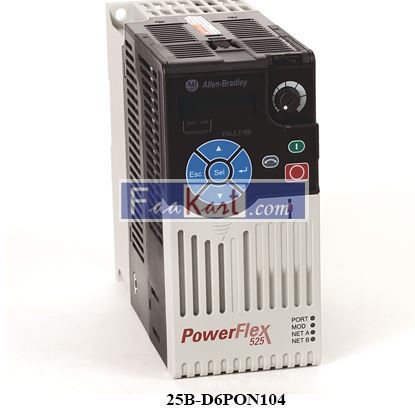 Picture of 25B-D6PON104  ALLEN\ POWER FLEX 525 380-480VAC, 6A, 2.2KW (SIZEA)