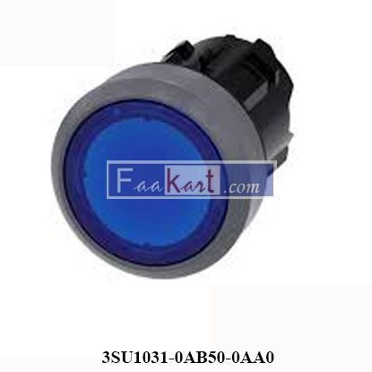 Picture of 3SU1031-0AB50-0AA0 ILLUMINATED PUSHBUTTON, BLUE SIEMENS