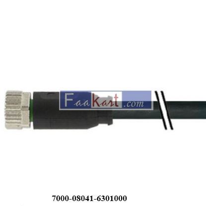 Picture of 7000-08041-6301000   Murrelektronik  sensor cable M8 female 0° with cable PUR 3x0.25 bk UL/CSA+drag chain 10m
