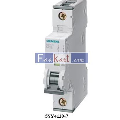 Picture of 5SY4110-7 SIEMENS MINIATURE CIRCUIT BREAKER