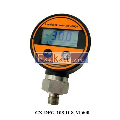 Picture of CX-DPG-108-D-8-M-600 bar Digital Pressure Gauge                        Measuring range:0-600bar accuracy:0.25%, Pressure Type: gage type Index dial size: 68MM ABS Plastic Housing shell