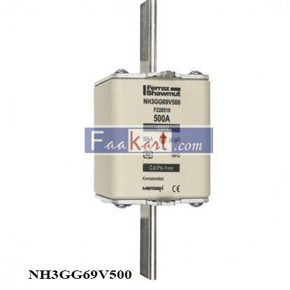 Picture of NH3GG69V500 FERRAZ SHAWMUT/LINDNER FUSE LINK  CURRENT: 500A POTENTIAL: 690V