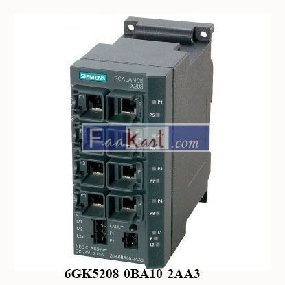 Picture of 6GK5208-0BA10-2AA3  SIEMENS  managed IE switch