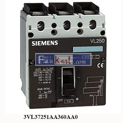 Picture of 3VL37251AA360AA0 SIEMENS CIRCUIT-BREAKER