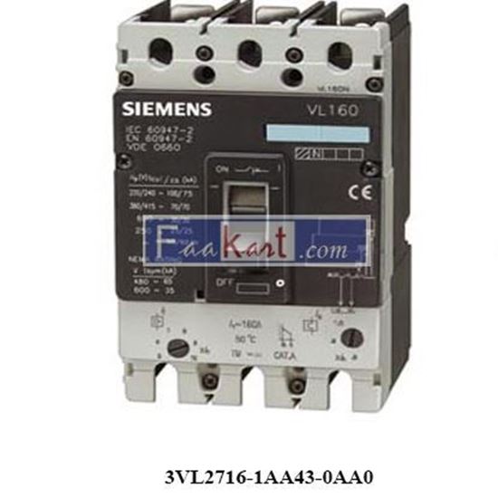 Picture of 3VL2716-1AA43-0AA0 BREAKER, CIRCUIT SIEMENS