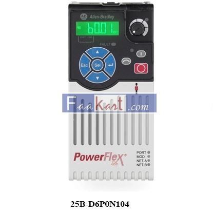 Picture of 25B-D6P0N104 ALLEN BRADLEY POWER FLEX 525 380-480VAC, 6A, 2.2KW