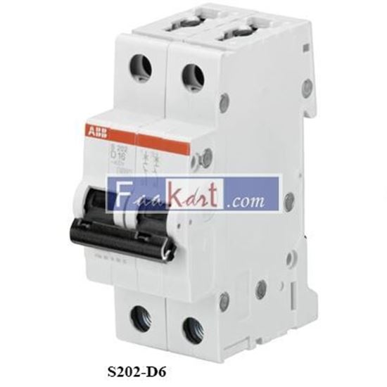 Picture of S202-D6 Miniature Circuit Breaker - 2P - D - 6 A