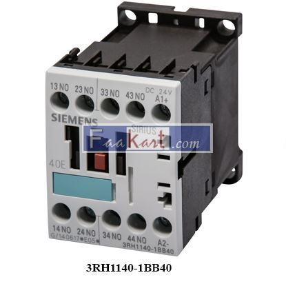 Picture of 3RH1140-1BB40 SIEMENS SIRIUS CONTROL RELAY