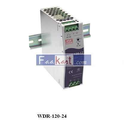 Picture of WDR-120-24 DC POWER SUPPLY MEANWELL 24V DC 5A
