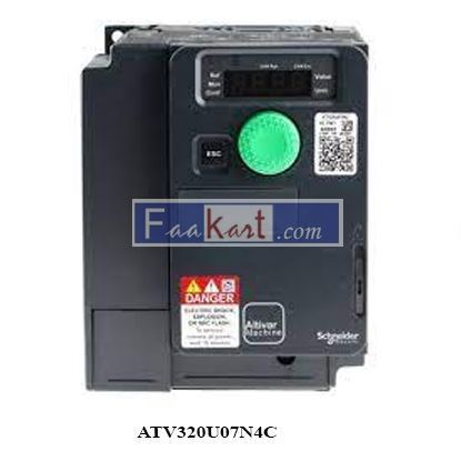 Picture of ATV320U07N4C Schneider Electric  Variable Speed Drive, IP20, 1HP, 400/480V, 3 phase, ATV320 Series