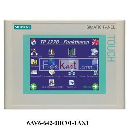 Picture of 6AV6-642-0BC01-1AX1 Siemens Programmable Touch Panel