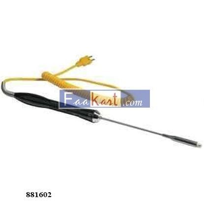 Picture of 881602 Extech Temperature Probes   5.7" (144.7mm) Surface Probe; Stainless                                                  steel 304; 78.7" (200cm) coiled cable;                                                      diameter 0.314" (8mm); Type K, Range(-40 to 932°F/-40 to 500°C)