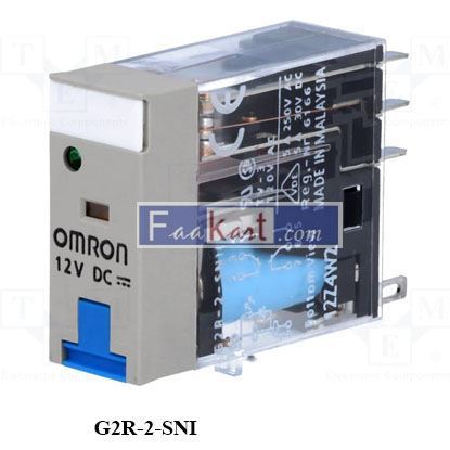 Picture of G2R-2-SNI(S) Auxiliary Relay Omron   2NO+2NC  w/ Coil Voltage 120VAC, 60Hz   w/base P2RF-08-E