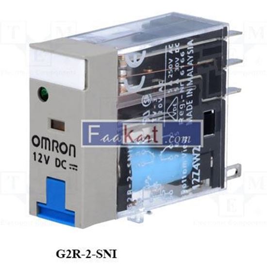Picture of G2R-2-SNI(S) Auxiliary Relay Omron   2NO+2NC  w/ Coil Voltage 120VAC, 60Hz   w/base P2RF-08-E