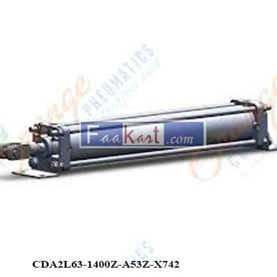 Picture of CDA2L63-1400Z-A53Z-X742  Pneumatic air cylinder bore 63mm, Stroke 1400mm. SMC