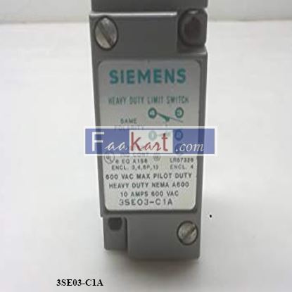 Picture of Siemens 3Se03-C1a, Heavy Duty Limit Switch, 600 Vac Max 3Se03-C1a