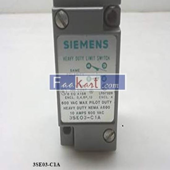 Picture of Siemens 3Se03-C1a, Heavy Duty Limit Switch, 600 Vac Max 3Se03-C1a