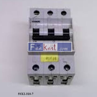 Picture of SIEMENS 5SX2-310-7  Miniature circuit-breaker T55 400 V, 6kA, 3-pole, C, 10 A